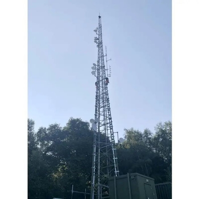 Menara Komunikasi Seluler Mandiri Kisi Baja Berkaki Empat 100 meter