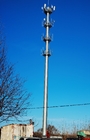 Sambungkan Antena Komunikasi Tabung Tunggal Menara Monopole Hot Dip Galvanis