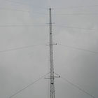 Tubular Hot Dip Galvanized 40m Guyed Wire Tower Struktur Baja yang Dapat Disesuaikan