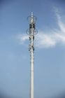 Menara Telekomunikasi Tubular 36M 4 Bagian Slip Joint Galvanized Surface