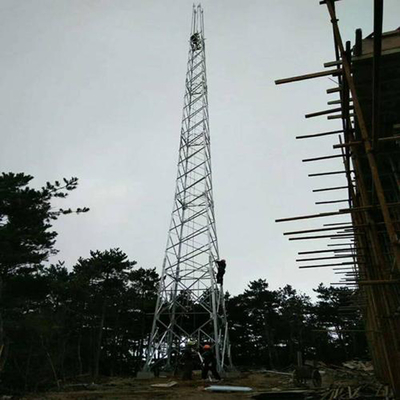 Kisi Komunikasi Baja Sudut Menara Pendukung Diri 3 Kaki