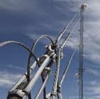 Telekomunikasi Baja 15m Guyed Wire Tower
